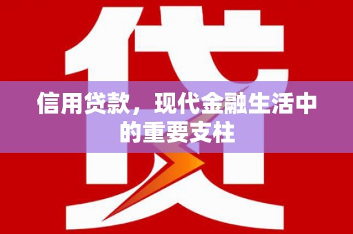 三原信用贷款，现代金融生活中的重要支柱