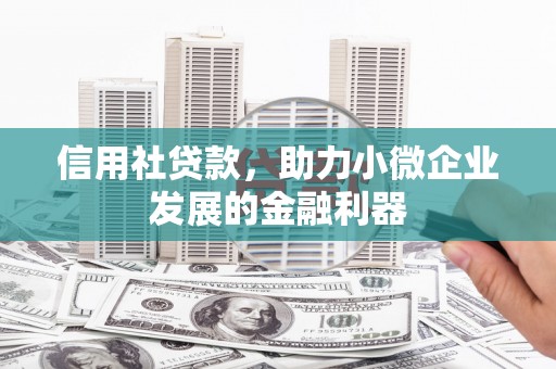 三原信用社贷款，助力小微企业发展的金融利器