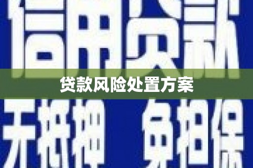 三原贷款风险处置方案