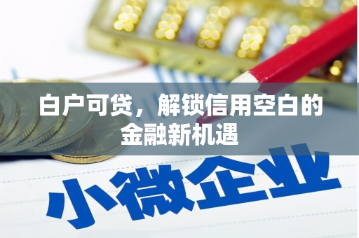 三原白户可贷，解锁信用空白的金融新机遇