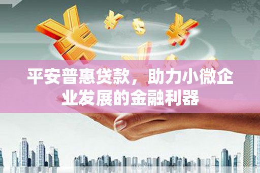 三原平安普惠贷款，助力小微企业发展的金融利器