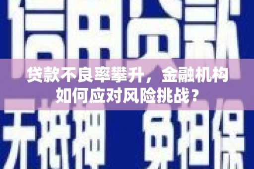 三原贷款不良率攀升，金融机构如何应对风险挑战？