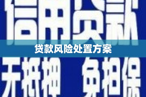三原贷款风险处置方案