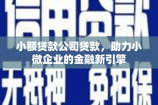 三原小额贷款公司贷款，助力小微企业的金融新引擎
