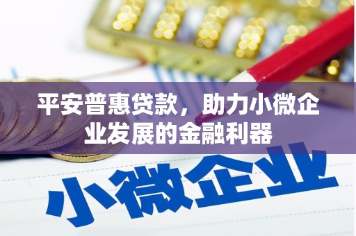 三原平安普惠贷款，助力小微企业发展的金融利器